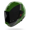 Casco Modulare Nolan N120-1 Verniciatura Speciale 354 Verde Metallo Nero Grigio Lucido