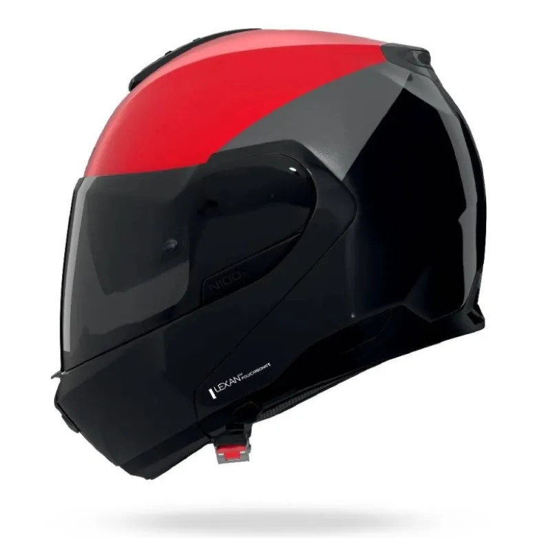 Casco Modulare Nolan N100-6 Verniciature Speciale 355 Rosso Nero Antracite Opaco
