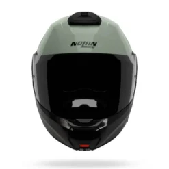Casco Modulare Nolan N100-6 Verniciature Speciale 356 Verde Grigio Nero Antracite Opaco