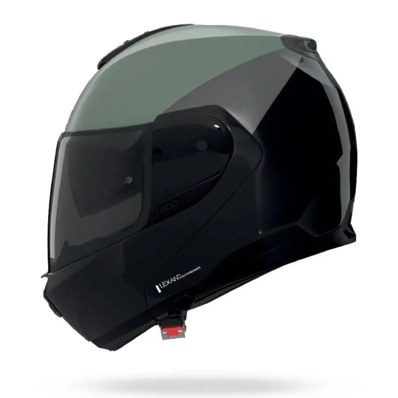 Casco Modulare Nolan N100-6 Verniciature Speciale 356 Verde Grigio Nero Antracite Opaco