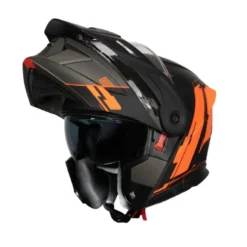Casco Modulare Origine Adventure Cyborg Arancione Fluo Titanio Opaco