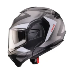 Casco Modulare Reversibile Caberg Trip Lunar Nero Grigio Bianco Opaco