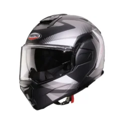 Casco Modulare Reversibile Caberg Trip Lunar Nero Grigio Bianco Opaco