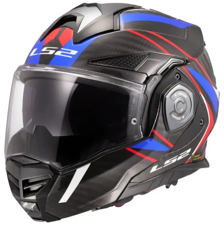Casco Modulare Reversibile Carbonio Ls2 FF901 Advant X C FUTURE II Bianco Blu
