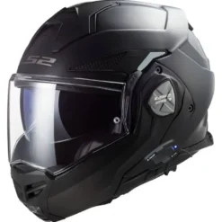 Casco Modulare Reversibile FF901 Ls2 Advant-X Solid Nero Opaco Con Interfono Cardo 4X Integrato