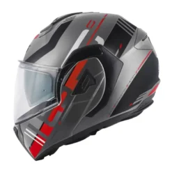 Casco Modulare Reversibile Givi X.30 Pulsar Titanio Nero Rosso Opaco