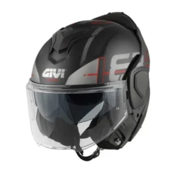 Casco Modulare Reversibile Givi X.36 Vertigo Nero Rosso Opaco