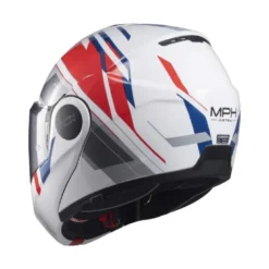 Casco Modulare Reversibile MPH Artra Grafica Vision Bianca Rosso Blu