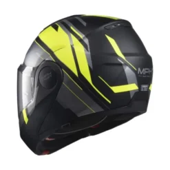 Casco Modulare Reversibile MPH Artra Grafica Vision Nero Argento Giallo