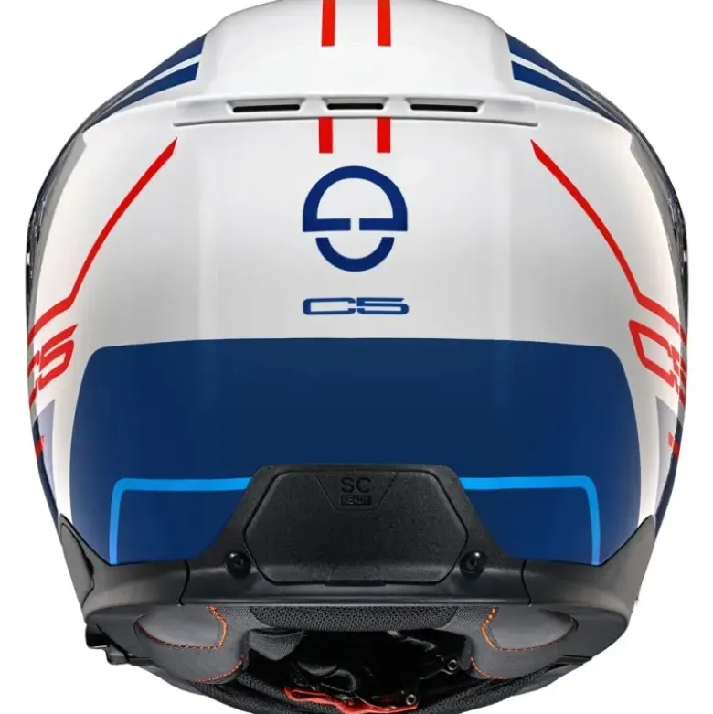 Casco Modulare Schuberth C5 ECE Master Blu Bianco Rosso