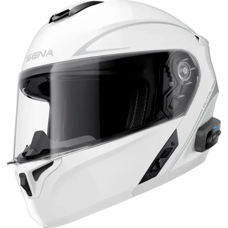 Casco Modulare Sena Con Bluetooth Integrato Outrush R 22-06 Bianco Lucido