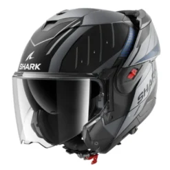 Casco Modulare Shark Oxo Rydger Antracite Blu Nero Opaco