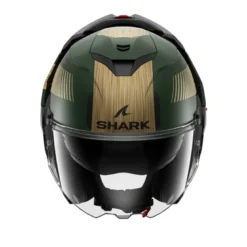 Casco Modulare Shark Oxo Sikter Verde Opaco Chrome Oro
