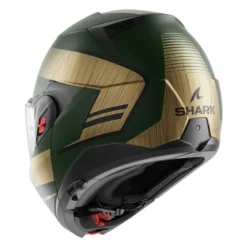 Casco Modulare Shark Oxo Sikter Verde Opaco Chrome Oro