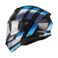 Casco Modulari Mt Helmets Fu935Sv Genesis Sv B7 Stroke Viola Blu Nero Bianco Lucido