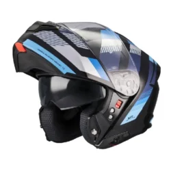 Casco Modulari Mt Helmets Fu935Sv Genesis Sv B7 Stroke Viola Blu Nero Bianco Lucido