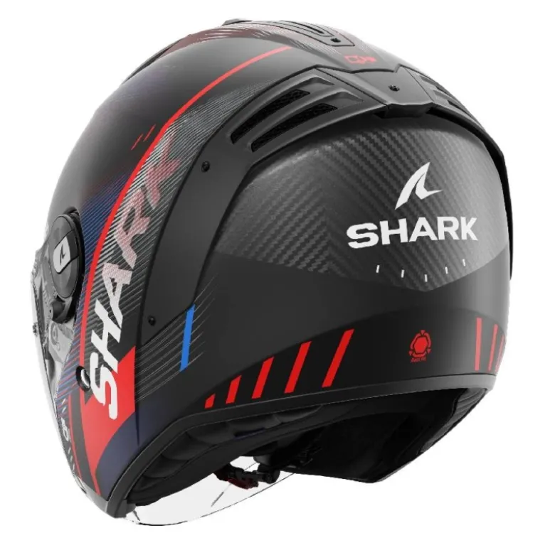 Casco Shark Rs Jet Speed-Tech Blu Rosso Carbon
