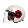 Casco SMK Retro Jet Solid Bianco Rosso
