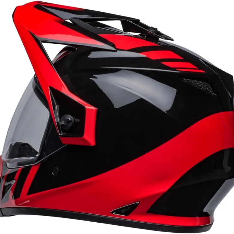 Casco Touring Bell MX-9 Adventure Mips Dash Rosso Nero Lucido