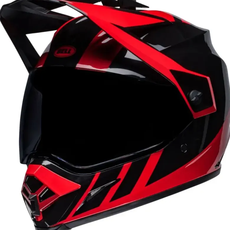 Casco Touring Bell MX-9 Adventure Mips Dash Rosso Nero Lucido