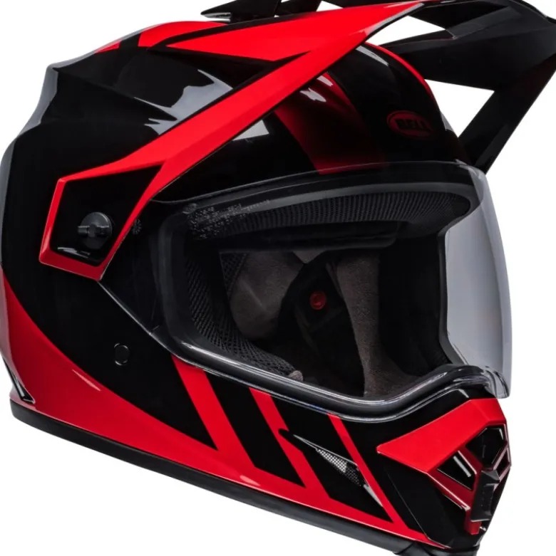 Casco Touring Bell MX-9 Adventure Mips Dash Rosso Nero Lucido