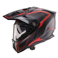 Casco Touring Caberg Tanami Carbon Gravity Rosso Grigio Opaco