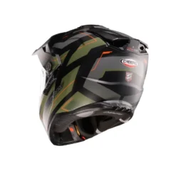 Casco Touring Caberg Tanami Ranger Nero Opaco Verde Militare Arancione
