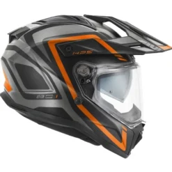 Casco Touring Givi 80.1 Apex Titanio Nero Titanio Arancione Opaco