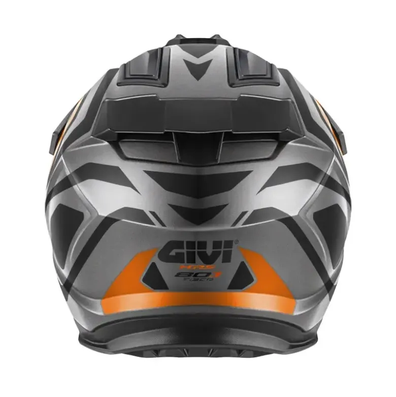 Casco Touring Givi 80.1 Apex Titanio Nero Titanio Arancione Opaco