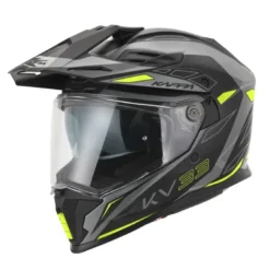Casco Touring Kappa KV33 Enduro Wizard Grigio Opaco Nero Giallo