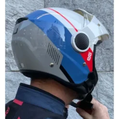 Casco Touring OJ Viaggio ADV Bianco Rosso Blu