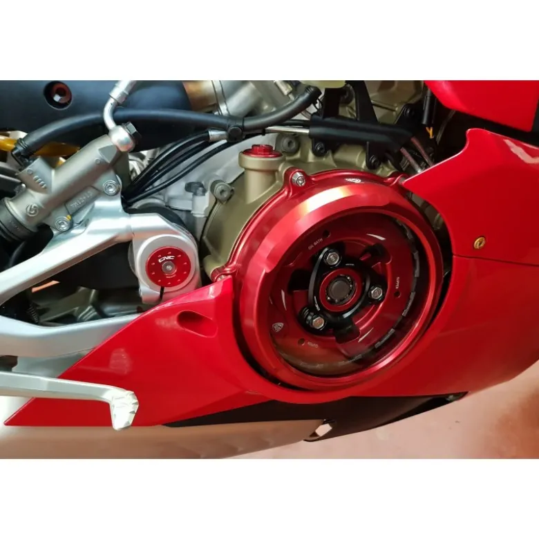 Cnc Racing Ca210B Carter Trasparente Per Frizioni Ad Olio Ducati Multistrada V4 Diavel V4