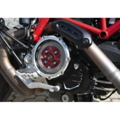Cnc Racing Ca503Rg Carter Trasparente Per Frizioni Ad Olio Ducati Bicolor