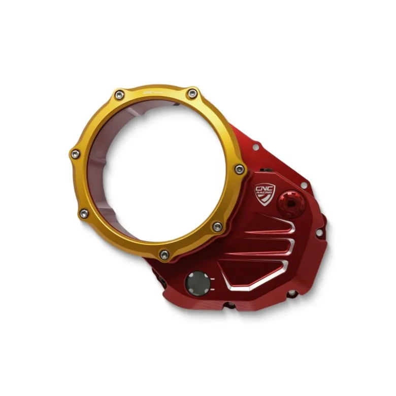 Cnc Racing Ca502Rg Carter Trasparente Per Frizioni Ad Olio Ducati Bicolor