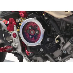 Cnc Racing CA510SG Carter trasparente per frizioni ad olio Ducati BICOLOR Argento/Oro