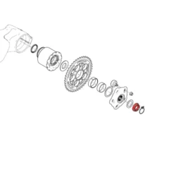 Cnc Racing Da381G Dado Ruota Posteriore Sx Ducati