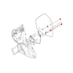 Cnc Racing Kv321G Kit Viti Cupolino Ducati Multistrada V4