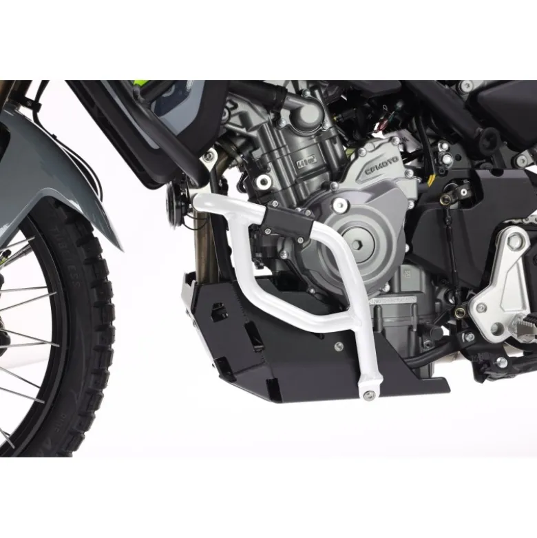 Crash Bar Inferiore In Alluminio Per Cf Moto Mt 450 Bianco