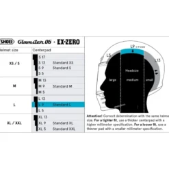 Cuffia Shoei Center Pad L9 Per Caschi Ex-Zero / Glamster / Glamster 06