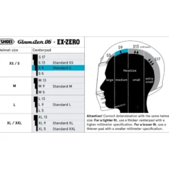 Cuffia Shoei Center Pad S9 Per Caschi Ex-Zero / Glamster / Glamster 06