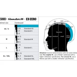 Cuffia Shoei Center Pad S17 Per Caschi Ex-Zero / Glamster / Glamster 06
