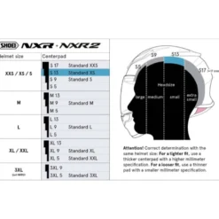 Cuffia Shoei Type-E Center Pad S13 Per Caschi NXR / NXR 2