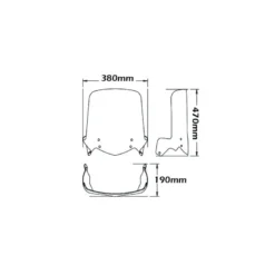 Cupolino Isotta Alta Protezione per BMW F 650 Gs dal 2004 al 2007 / Con Paramani Trasparente