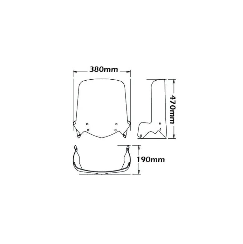 Cupolino Isotta Alta Protezione per BMW F 650 Gs dal 2004 al 2007 / Con Paramani Trasparente