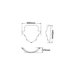 Cupolino Isotta Alta Protezione per BMW K 1200 R Sport 2005 - 07