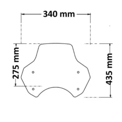 Cupolino Isotta Alto Fumé Scuro per Kawasaki Z650 Rs