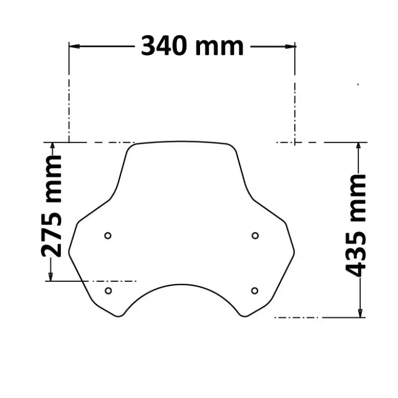 Cupolino Isotta Alto Fumé Scuro per Kawasaki Z650 Rs