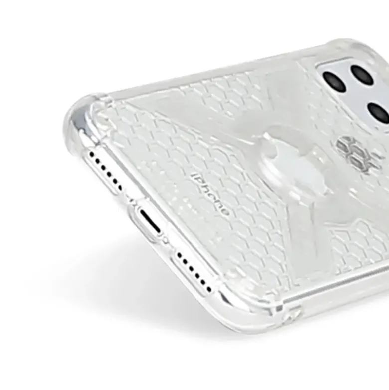 Custodia Adatta per iPhone 11 Max Con Supporto Cube X-Guard Trasparente
