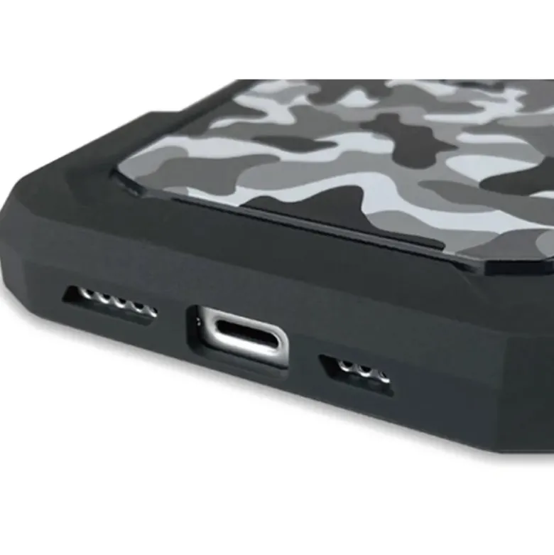 Custodia Adatta Per iPhone 12/12 Pro Con Supporto Cube X-Guard Mimetica