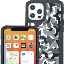Custodia Adatta Per iPhone 12/12 Pro Con Supporto Cube X-Guard Mimetica